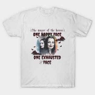 Chaos Manager: Smiles & Exhaustion - Funny Mom Wall Art Print T-Shirt